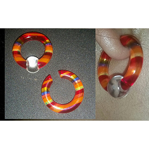 Acrylic Captive Bead Ring Customer Photo